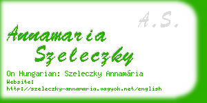 annamaria szeleczky business card